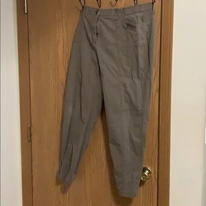 Size 14 greyish brown dress pants great for work.